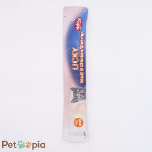 بسته تشویقی لیسیدنی گربه Nobby Licky با طعم مالت و مرغ و میگو